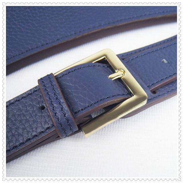 Hermes Jypsiere shoulder bag dark blue with gold hardware